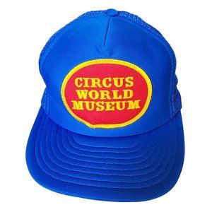 Vintage Designer Award Circus World Museum Blue Trucker Snapback Hat Cap Taiwan